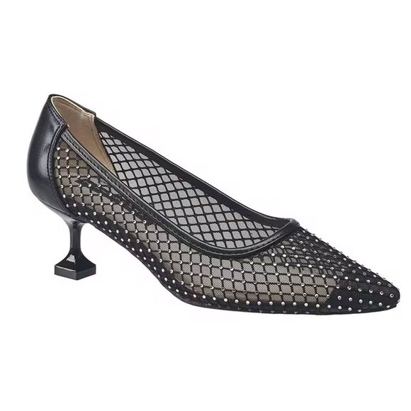 French Connection Women's Elise Mesh and Stone Jewel Embellished Heel in size 9 - Picture 7 of 10
